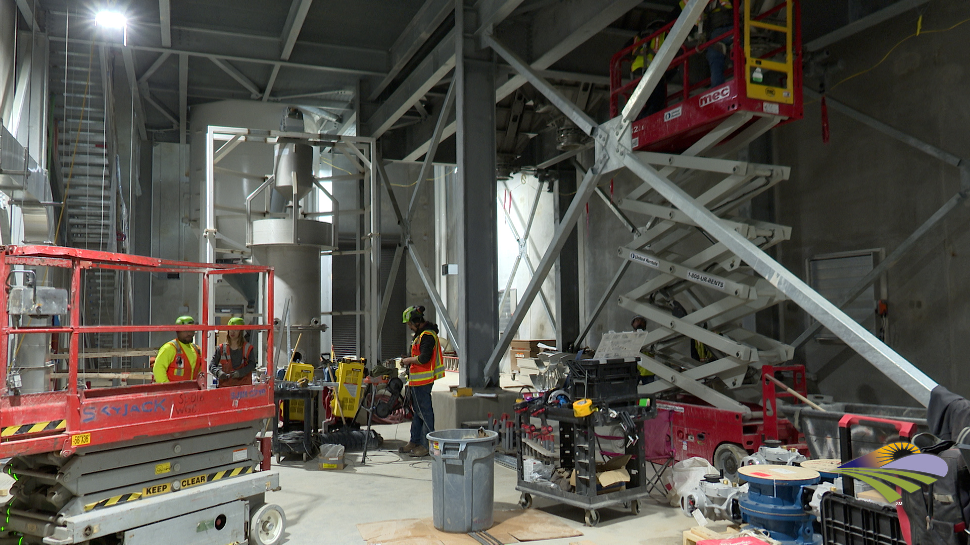 Equipment testing starts at the new water treatment plant